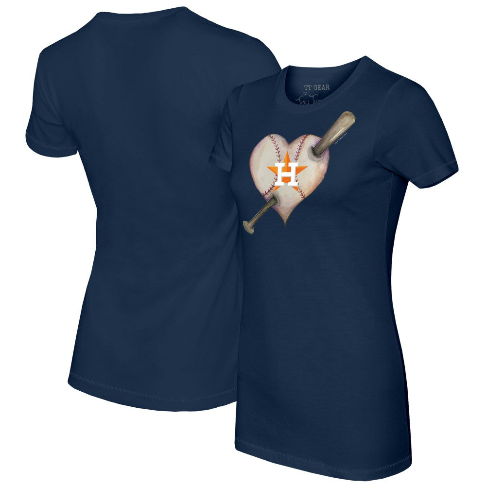 Houston Astros Tiny Turnip Women's Heart Bat T-Shirt | MLB Shop