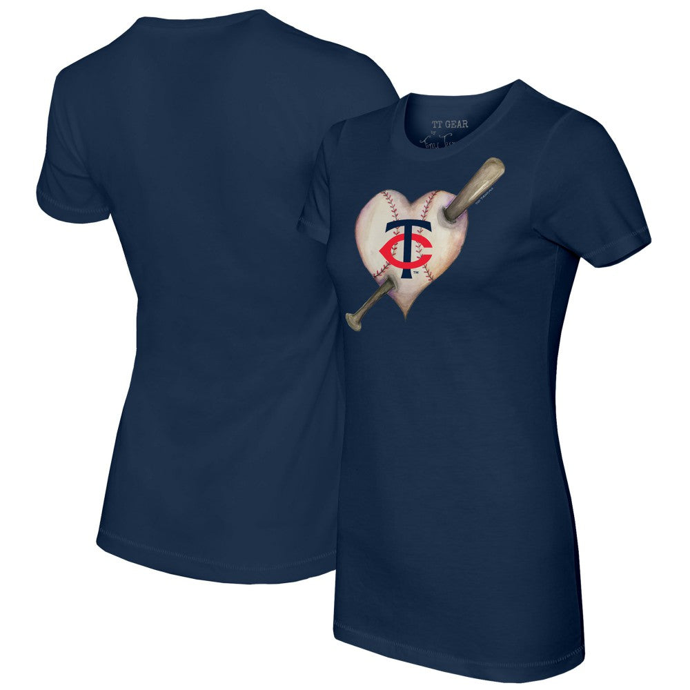 Minnesota Twins Tiny Turnip Women's Heart Bat T-Shirt | MLB US