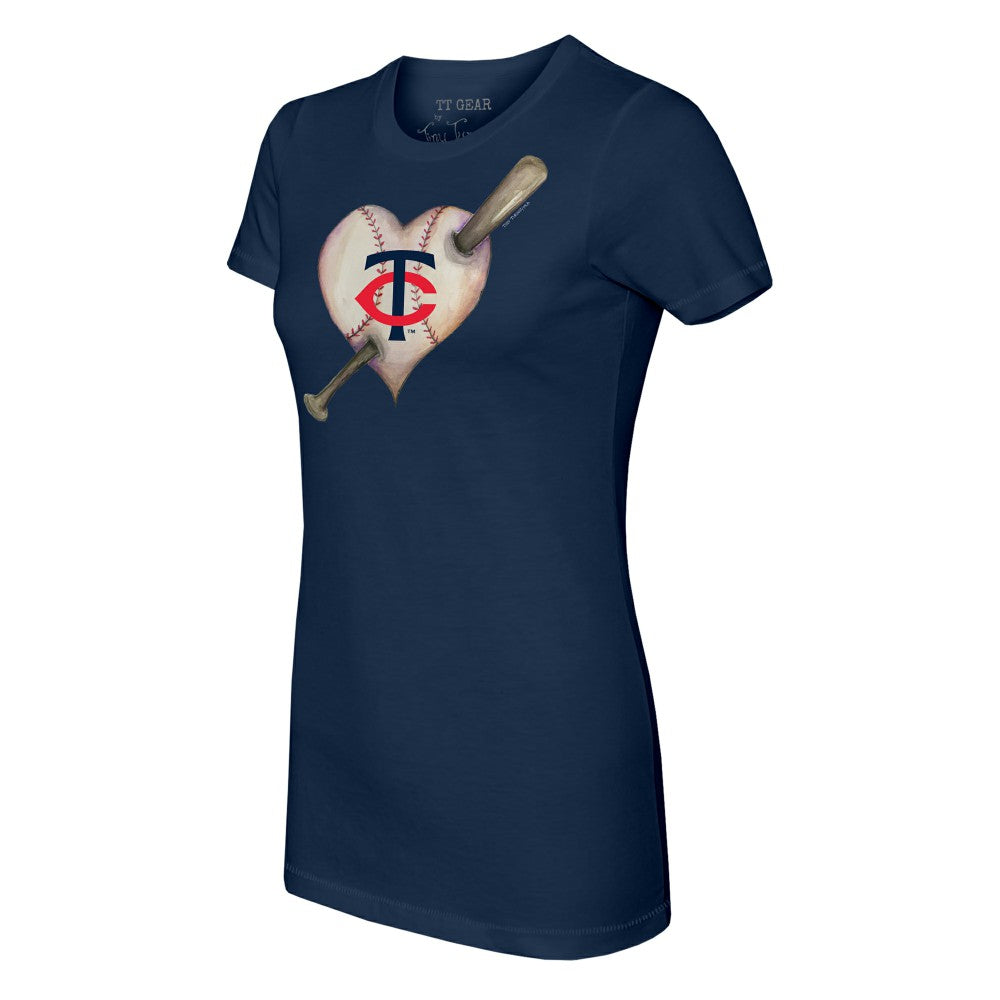 Minnesota Twins Tiny Turnip Women's Heart Bat T-Shirt | MLB US