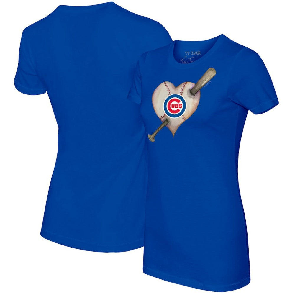 Chicago Cubs Tiny Turnip Women's Heart Bat T-Shirt | MLB Online