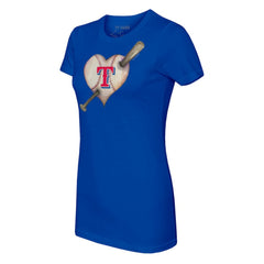 Texas Rangers Tiny Turnip Women's Heart Bat T-Shirt | MLB For sale