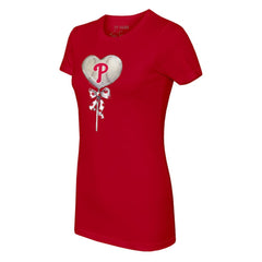 Philadelphia Phillies Tiny Turnip Women's Heart Lolly T-Shirt | MLB New
