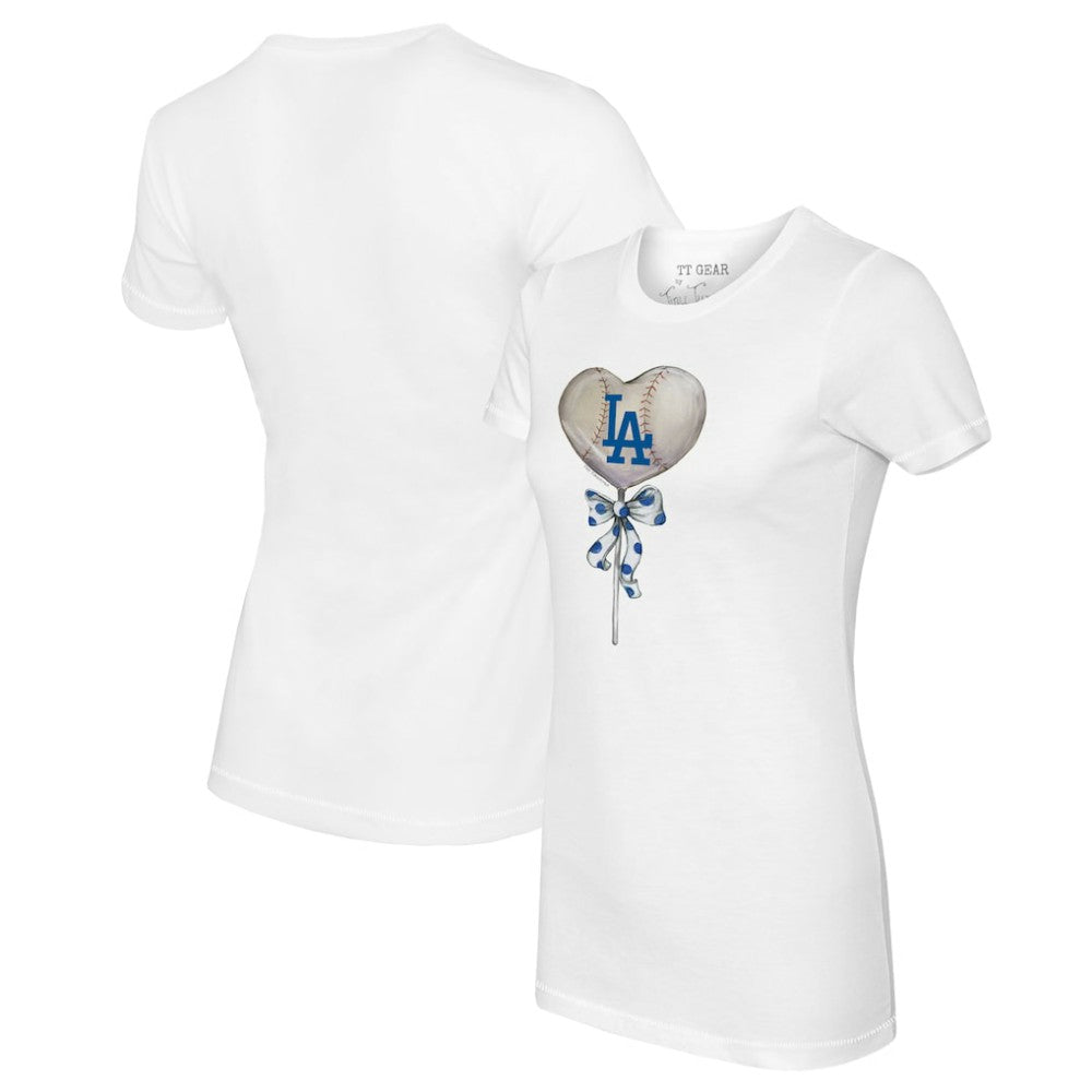 Los Angeles Dodgers Tiny Turnip Women's Heart Lolly T-Shirt | MLB Outlet