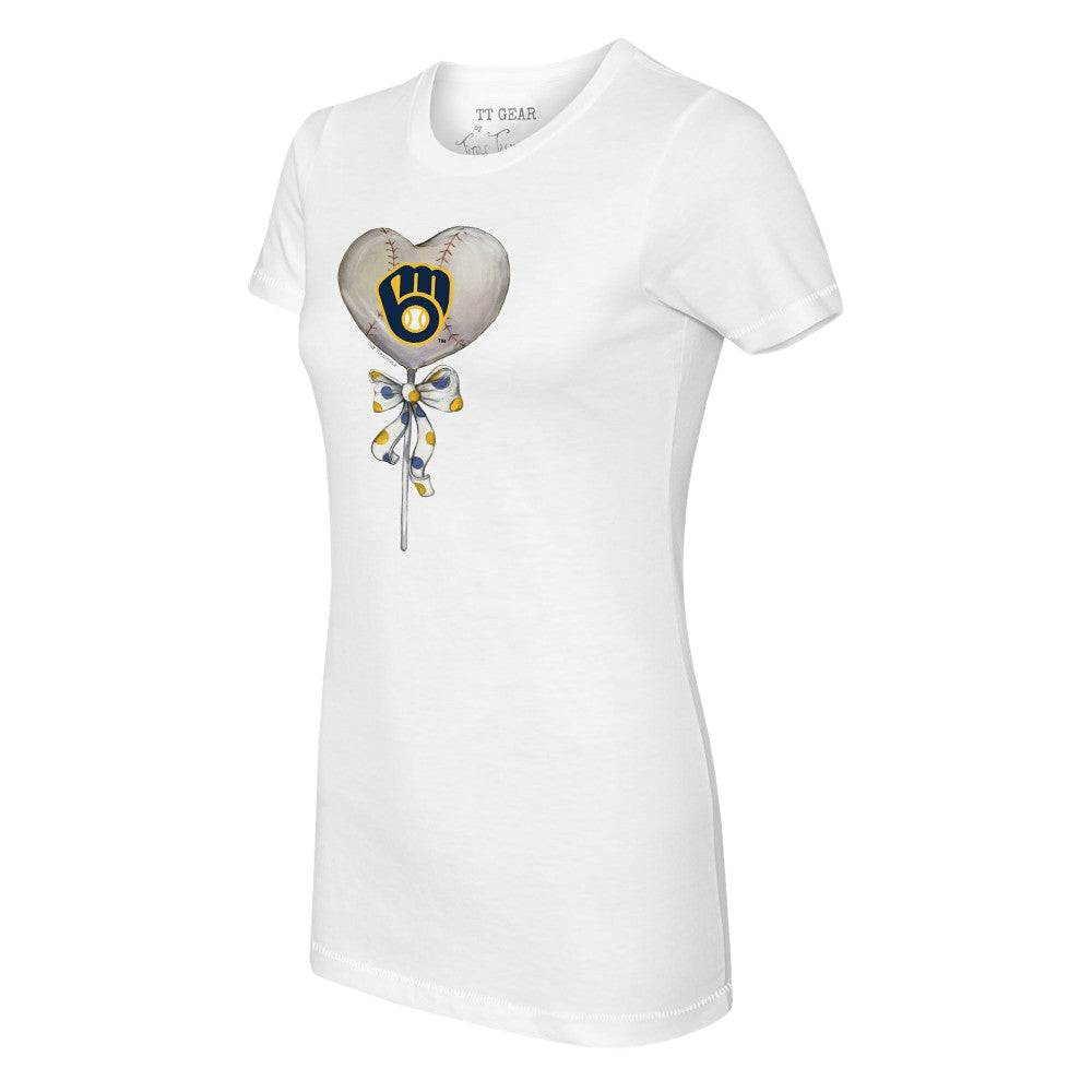 Milwaukee Brewers Tiny Turnip Women's Heart Lolly T-Shirt | MLB US