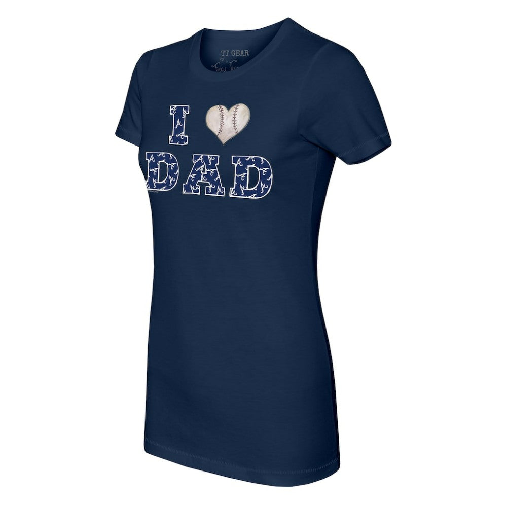 Atlanta Braves Tiny Turnip Women's I Love Dad T-Shirt | MLB Outlet