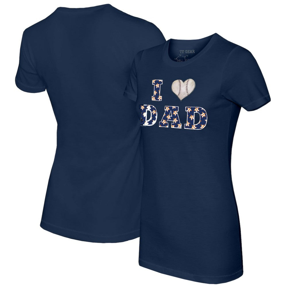 Houston Astros Tiny Turnip Women's I Love Dad T-Shirt | MLB On Sale