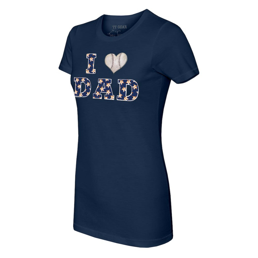 Houston Astros Tiny Turnip Women's I Love Dad T-Shirt | MLB On Sale