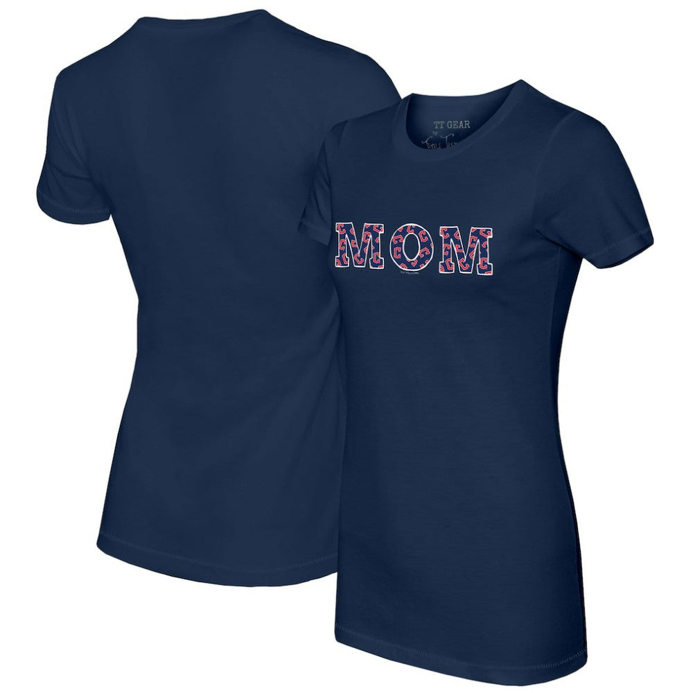 Cleveland Guardians Tiny Turnip Women's Logo Mom T-Shirt | MLB For sale