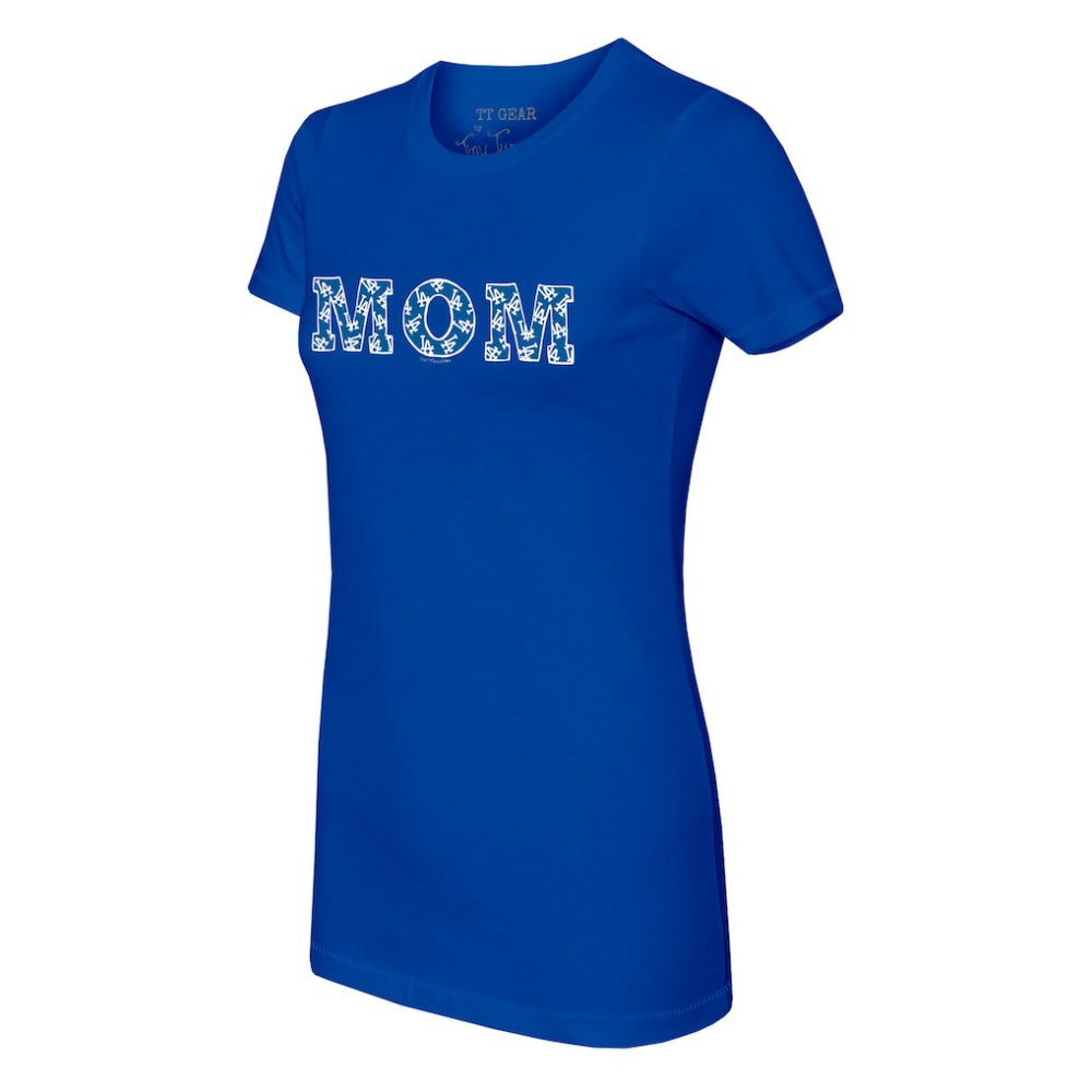 Los Angeles Dodgers Tiny Turnip Women's Logo Mom T-Shirt | MLB New