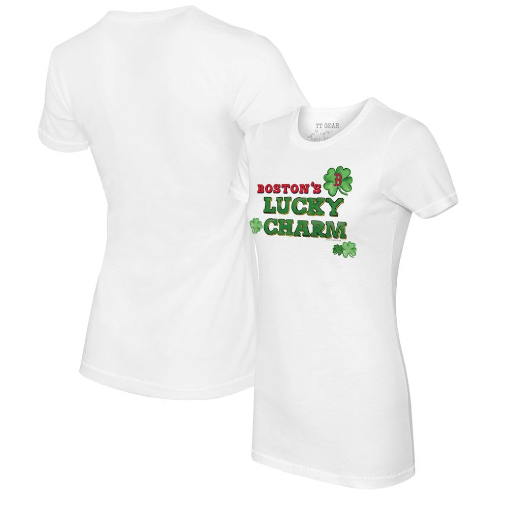 Boston Red Sox Tiny Turnip Women's Lucky Charm T-Shirt | MLB New