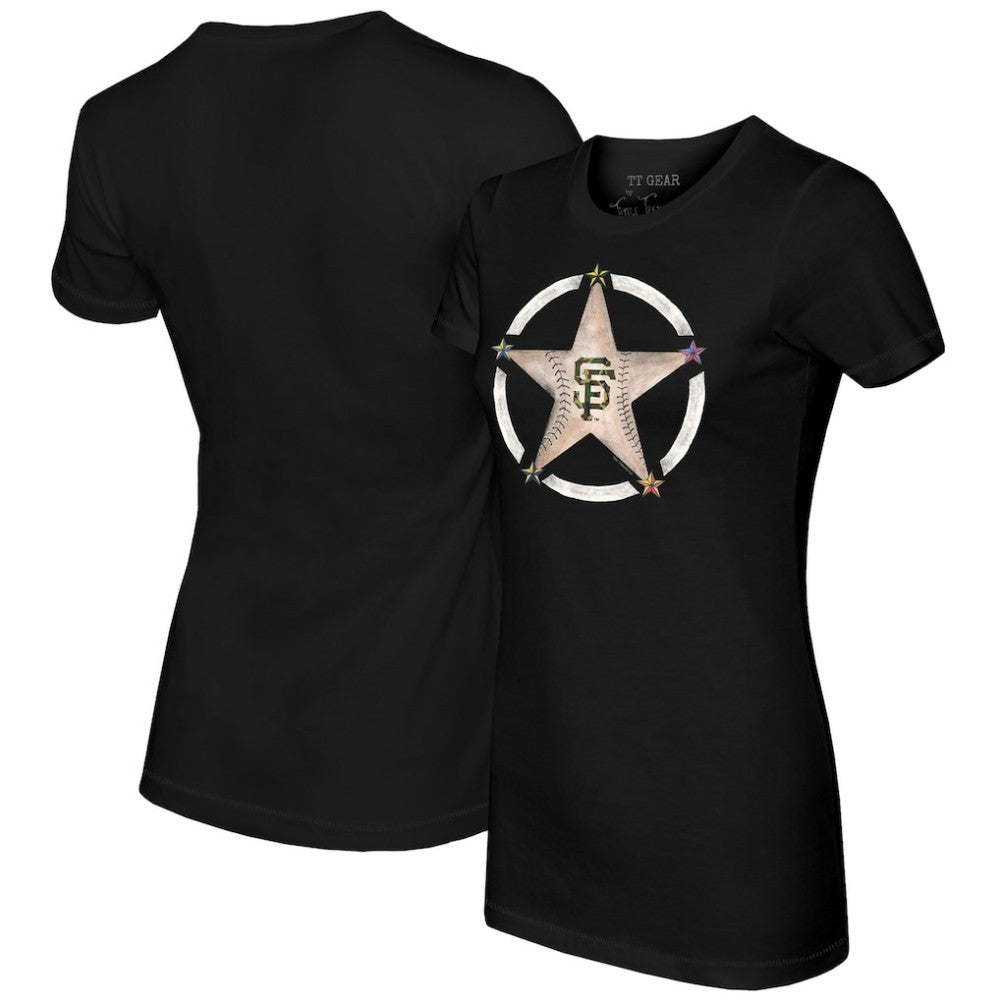 San Francisco Giants Tiny Turnip Women's Military Star T-Shirt | MLB New