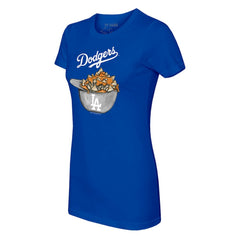 Los Angeles Dodgers Tiny Turnip Women's Nacho Helmet T-Shirt | MLB New