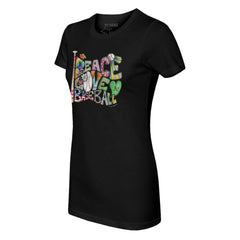 Athletics Tiny Turnip Women's Peace Love Baseball Fitted T-Shirt | MLB Online