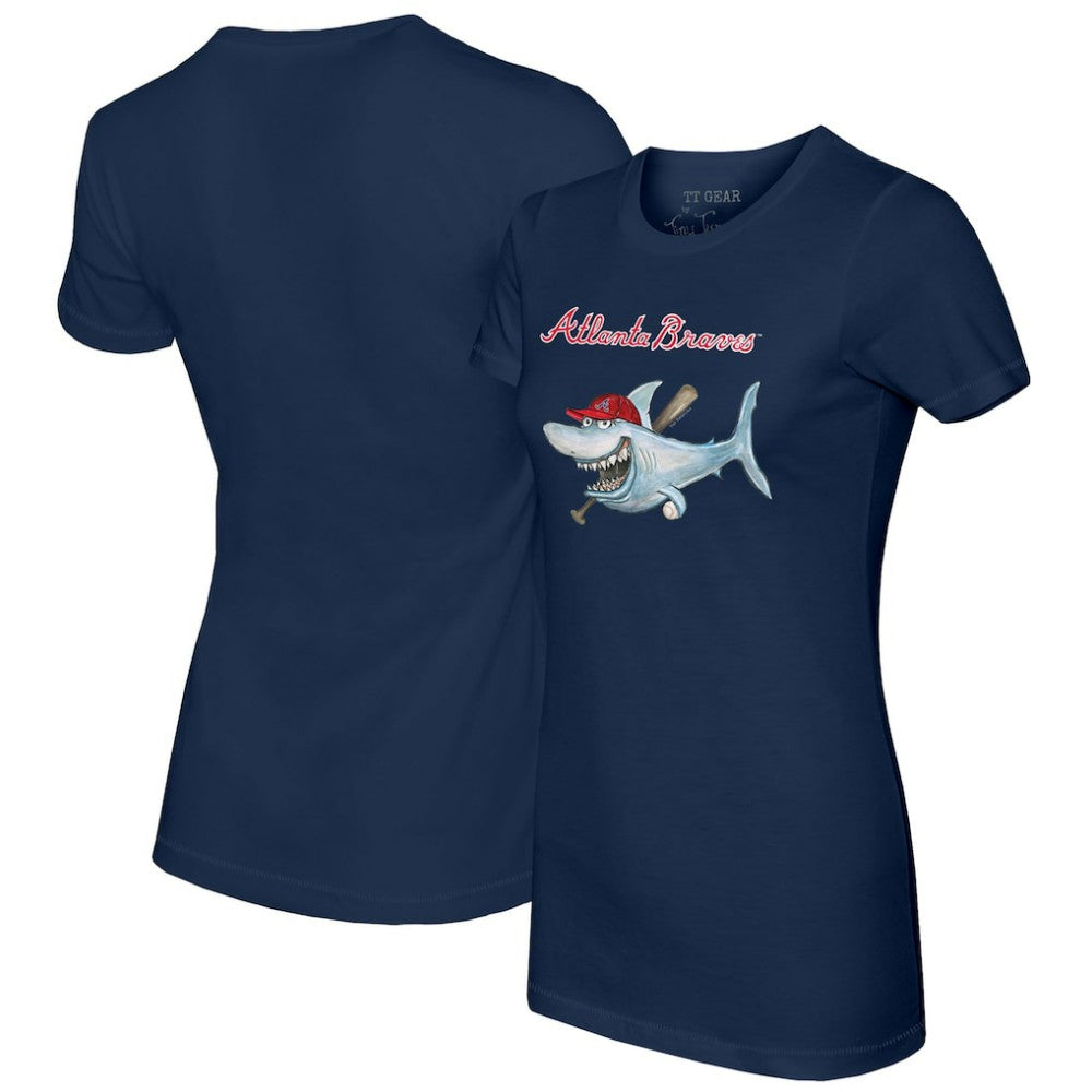 Atlanta Braves Tiny Turnip Women's Shark T-Shirt | MLB Outlet