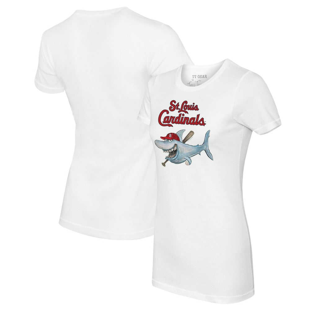 St. Louis Cardinals Tiny Turnip Women's Shark Logo T-Shirt | MLB New