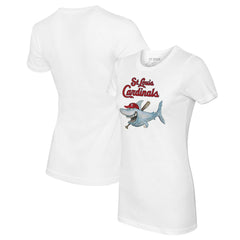 St. Louis Cardinals Tiny Turnip Women's Shark Logo T-Shirt | MLB New