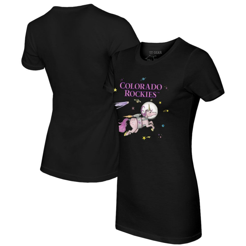 Colorado Rockies Tiny Turnip Women's Space Unicorn T-Shirt | MLB Sale