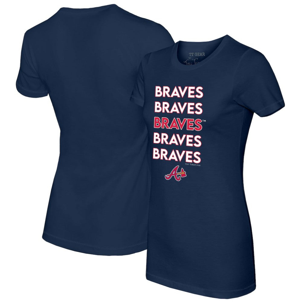 Atlanta Braves Tiny Turnip Women's Stacked T-Shirt | MLB Online