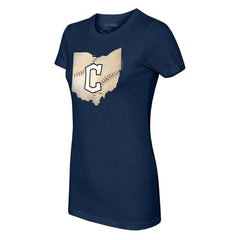 Cleveland Guardians Tiny Turnip Women's State Outline T-Shirt | MLB Outlet