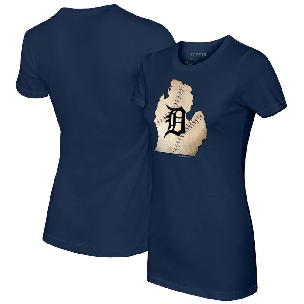 Detroit Tigers Tiny Turnip Women's State Outline T-Shirt | MLB For sale