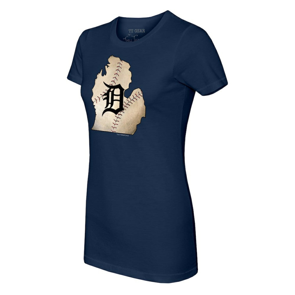 Detroit Tigers Tiny Turnip Women's State Outline T-Shirt | MLB For sale