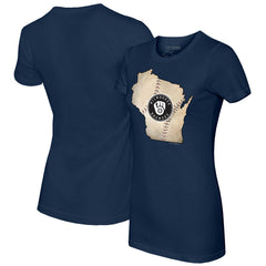 Milwaukee Brewers Tiny Turnip Women's State Outline T-Shirt | MLB For sale