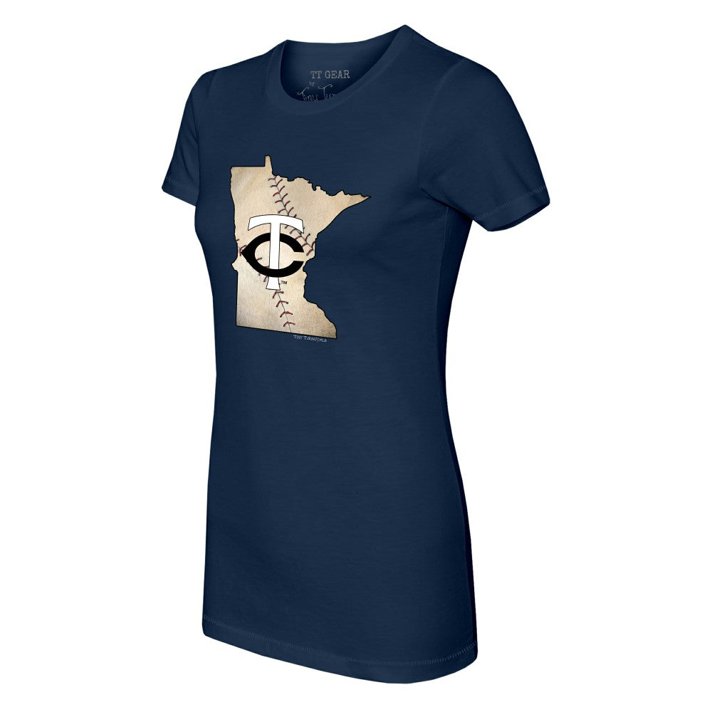 Minnesota Twins Tiny Turnip Women's State Outline T-Shirt | MLB Shop