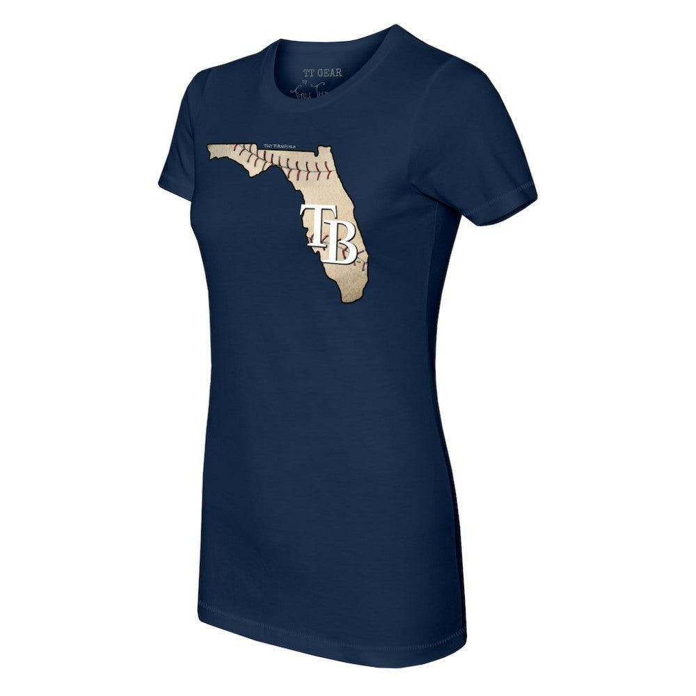 Tampa Bay Rays Tiny Turnip Women's State Outline T-Shirt | MLB Online