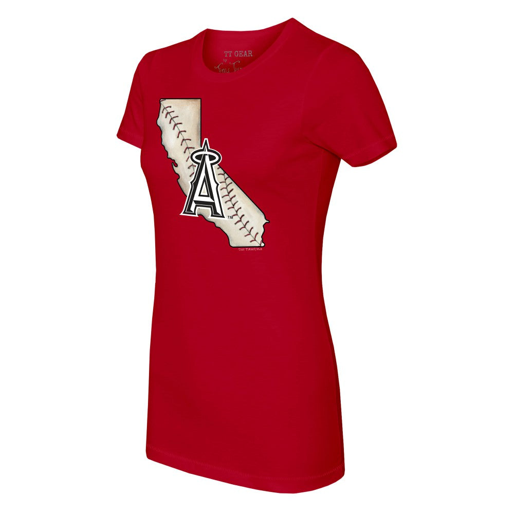 Los Angeles Angels Tiny Turnip Women's State Outline T-Shirt | MLB Sale