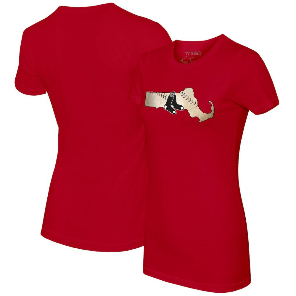 Boston Red Sox Tiny Turnip Women's State Outline T-Shirt | MLB Online