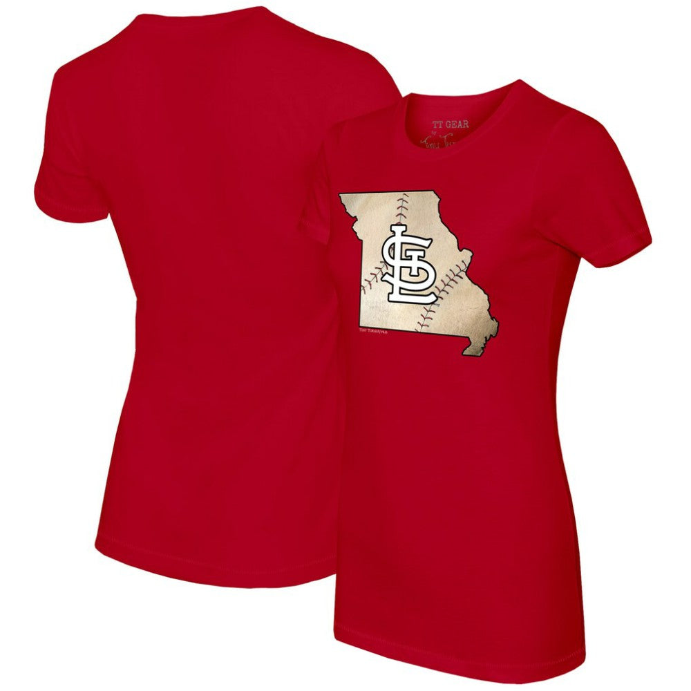 St. Louis Cardinals Tiny Turnip Women's State Outline T-Shirt | MLB For sale