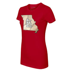 St. Louis Cardinals Tiny Turnip Women's State Outline T-Shirt | MLB For sale