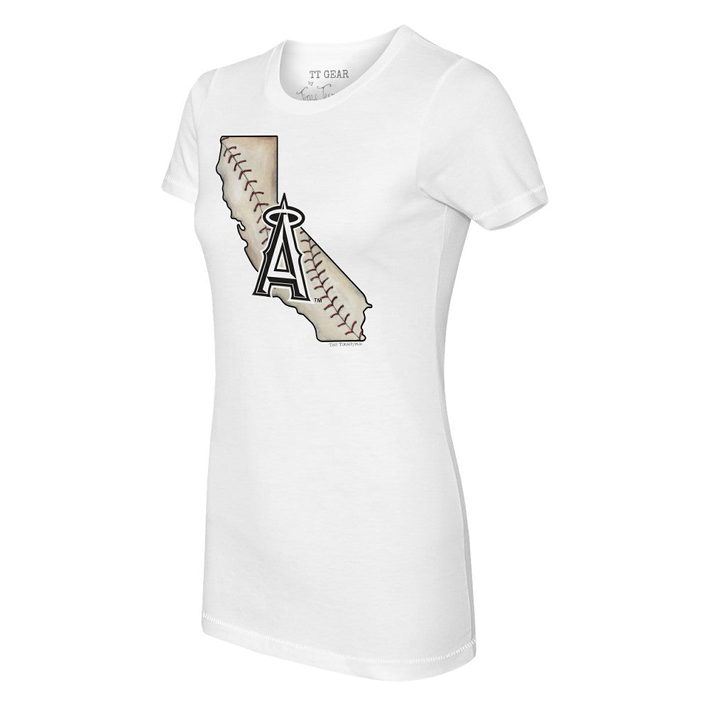 Los Angeles Angels Tiny Turnip Women's State Outline T-Shirt | MLB Outlet