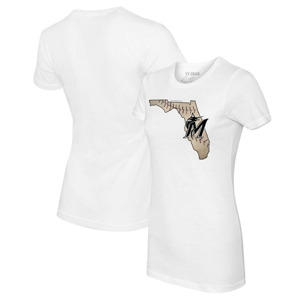 Miami Marlins Tiny Turnip Women's State Outline T-Shirt | MLB Online
