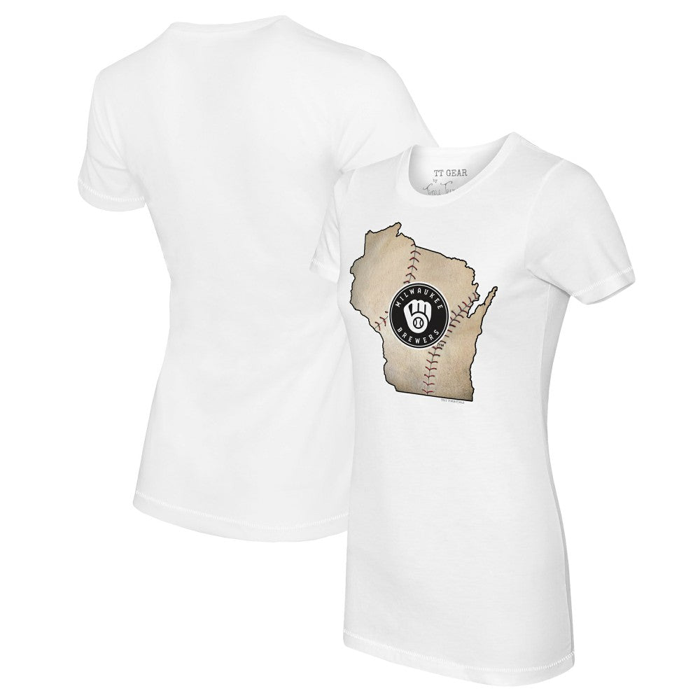 Milwaukee Brewers Tiny Turnip Women's State Outline T-Shirt | MLB Near me
