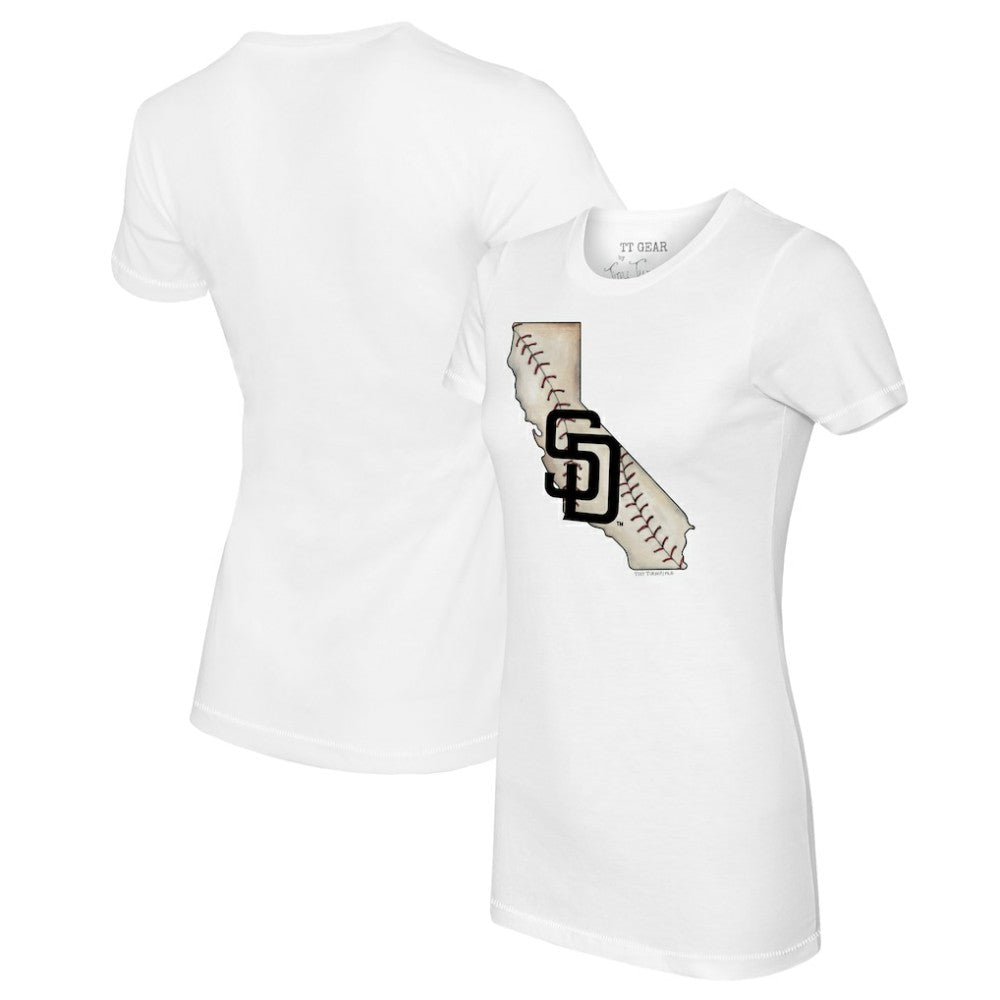 San Diego Padres Tiny Turnip Women's State Outline T-Shirt | MLB Sale