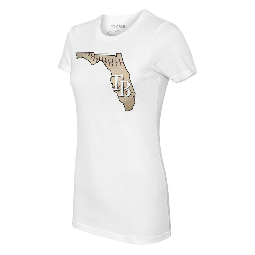 Tampa Bay Rays Tiny Turnip Women's State Outline T-Shirt | MLB US