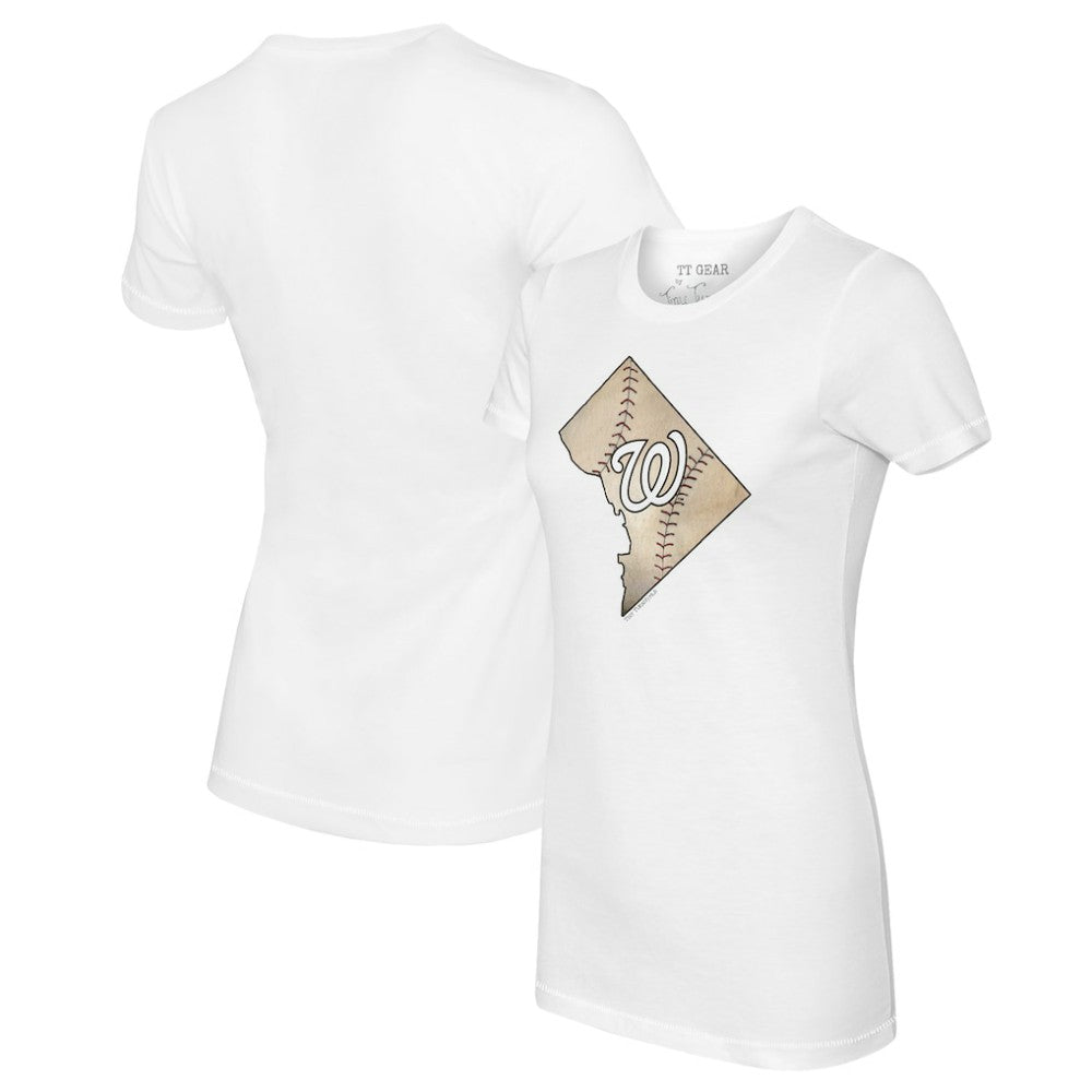 Washington Nationals Tiny Turnip Women's State Outline T-Shirt | MLB Outlet
