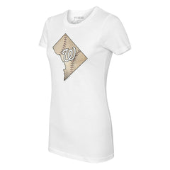 Washington Nationals Tiny Turnip Women's State Outline T-Shirt | MLB Outlet