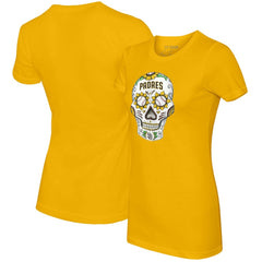 San Diego Padres Tiny Turnip Women's Sugar Skull T-Shirt | MLB Sale