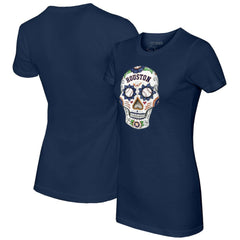 Houston Astros Tiny Turnip Women's Sugar Skull T-Shirt | MLB New