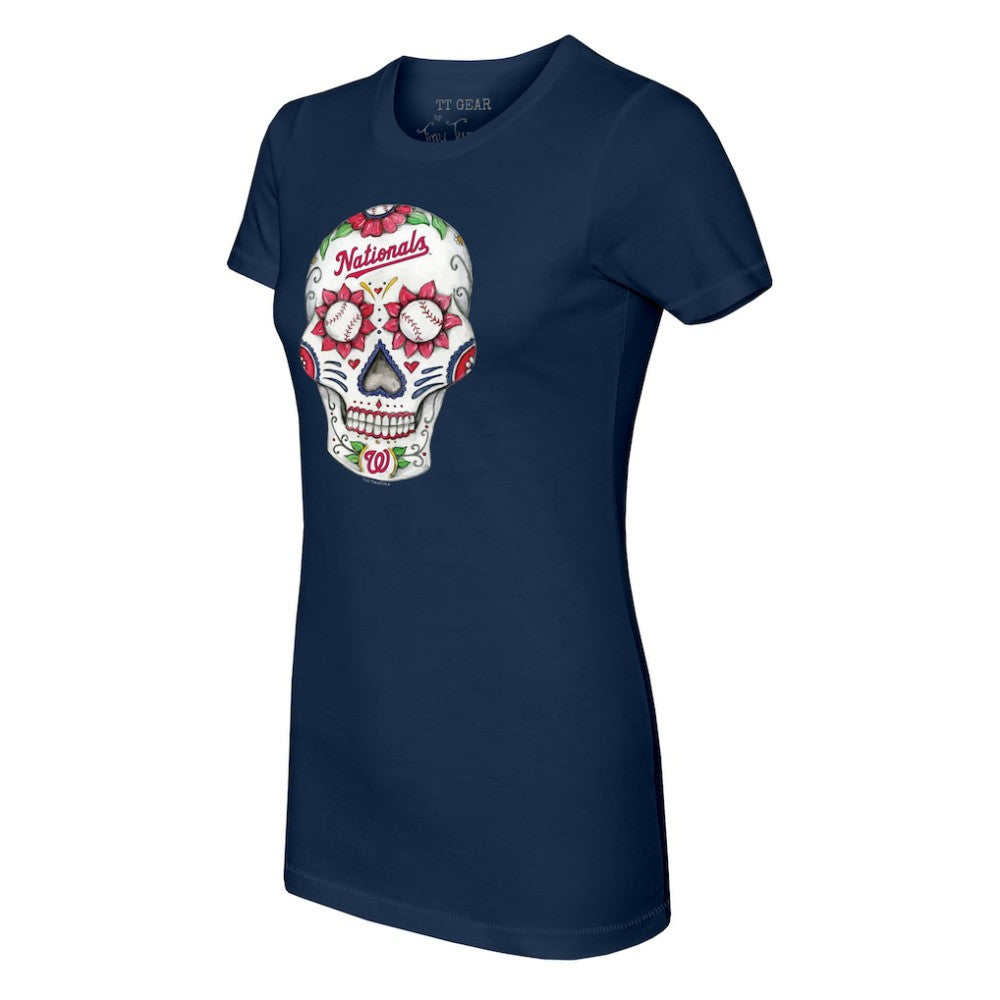 Washington Nationals Tiny Turnip Women's Sugar Skull T-Shirt | MLB Discount