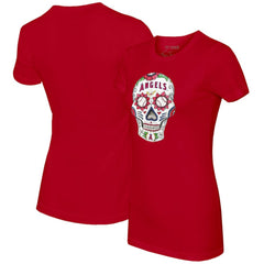 Los Angeles Angels Tiny Turnip Women's Sugar Skull T-Shirt | MLB Outlet