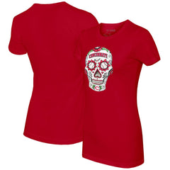 Cincinnati Reds Tiny Turnip Women's Sugar Skull T-Shirt | MLB Sale