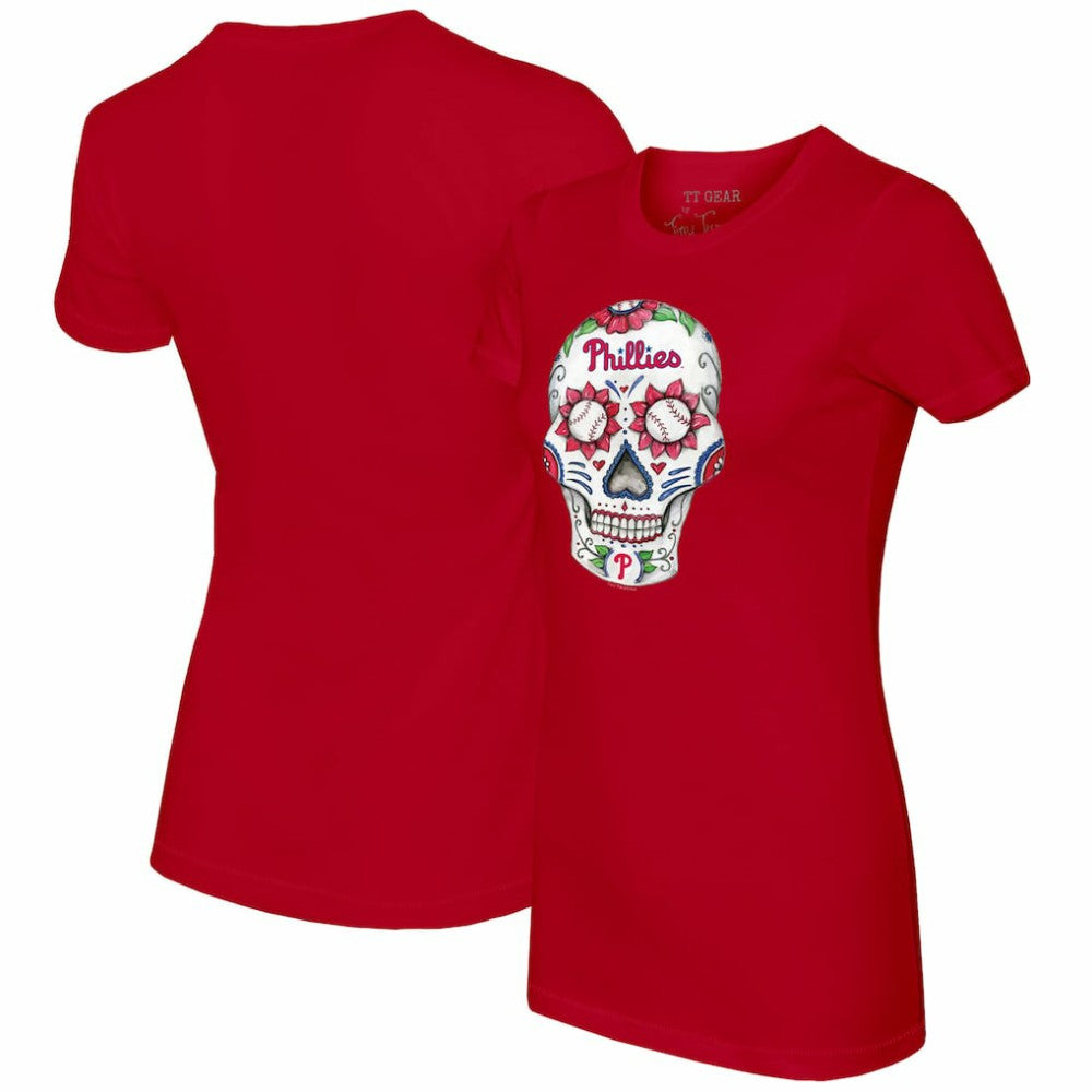 Philadelphia Phillies Tiny Turnip Women's Sugar Skull T-Shirt | MLB Near me