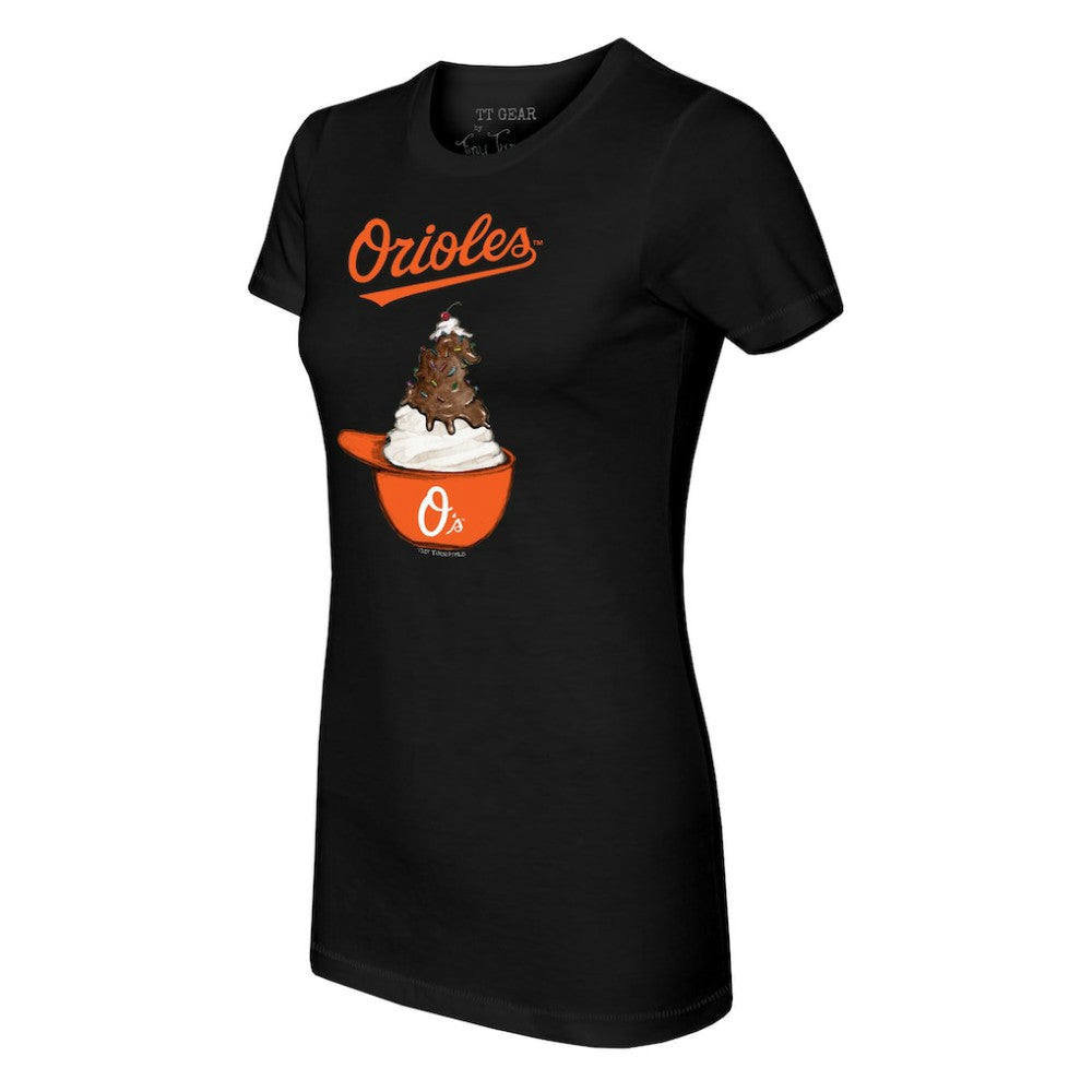 Baltimore Orioles Tiny Turnip Women's Sundae Helmet T-Shirt | MLB Online