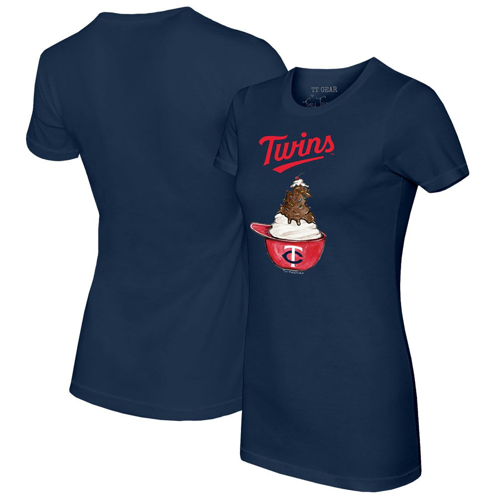 Minnesota Twins Tiny Turnip Women's Sundae Helmet T-Shirt | MLB New