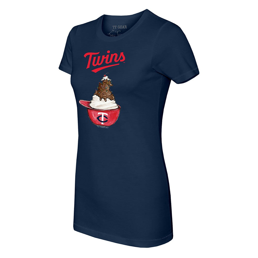 Minnesota Twins Tiny Turnip Women's Sundae Helmet T-Shirt | MLB New