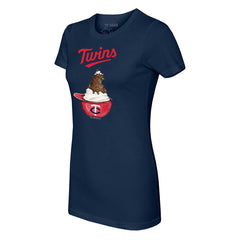 Minnesota Twins Tiny Turnip Women's Sundae Helmet T-Shirt | MLB New