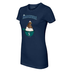 Seattle Mariners Tiny Turnip Women's Sundae Helmet T-Shirt | MLB US